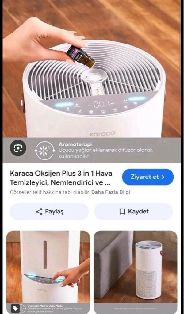 Karaca 3in1 hava temizleyici - 3