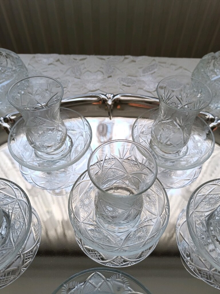 kristal çay bardağı - 8