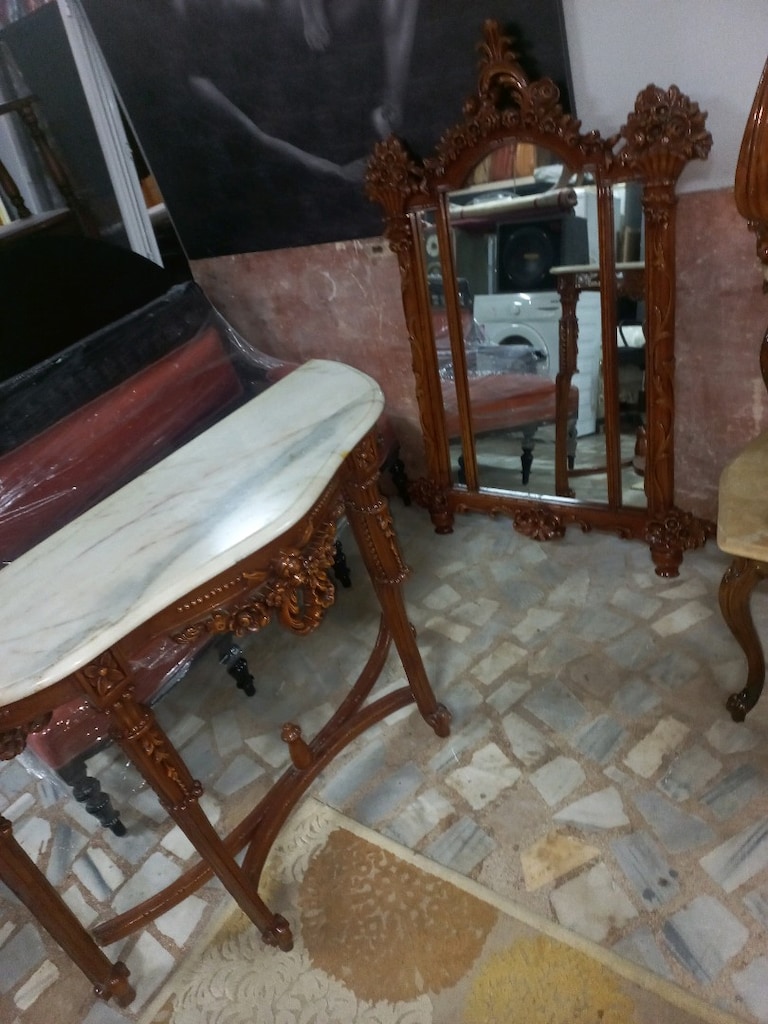 Antika Dresuar Ayna Takımı & Oyma Avangart - 7