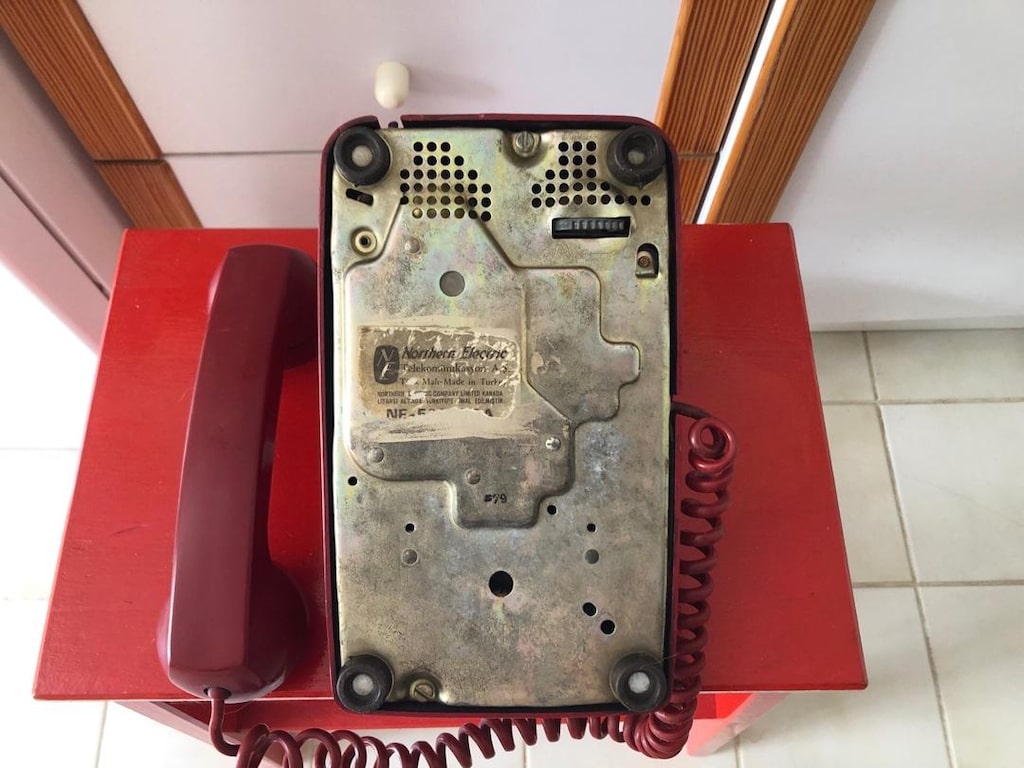 çevirmeli masa telefonu-bordo - 6