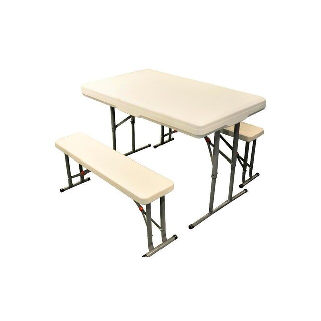 Andoutdoor 2+1 Masamatik Beyaz 68x10x114 cm