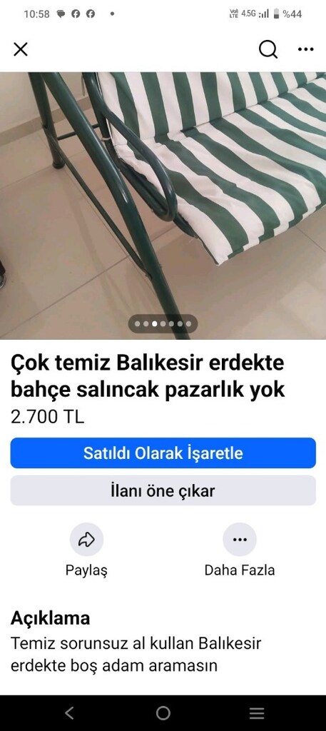 Balıkesir erdekte bahçe salıncak pazarlık yok - 4