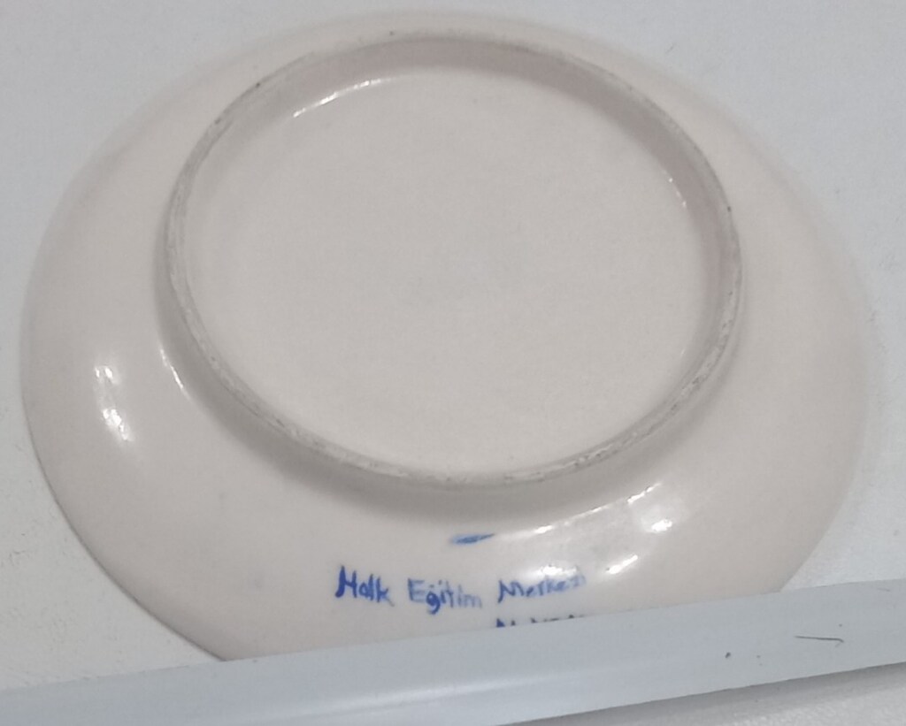 Mavi Lale El işi Porselen tabak - 4