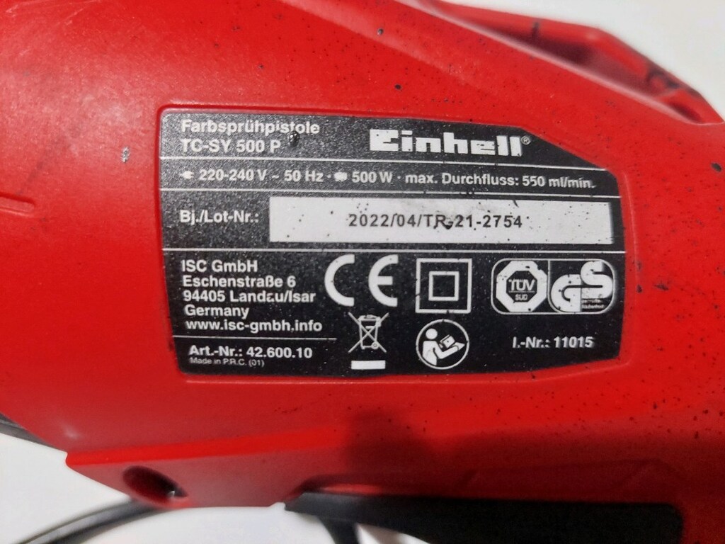 Einshell püskürtmeli boya tabancası - 2