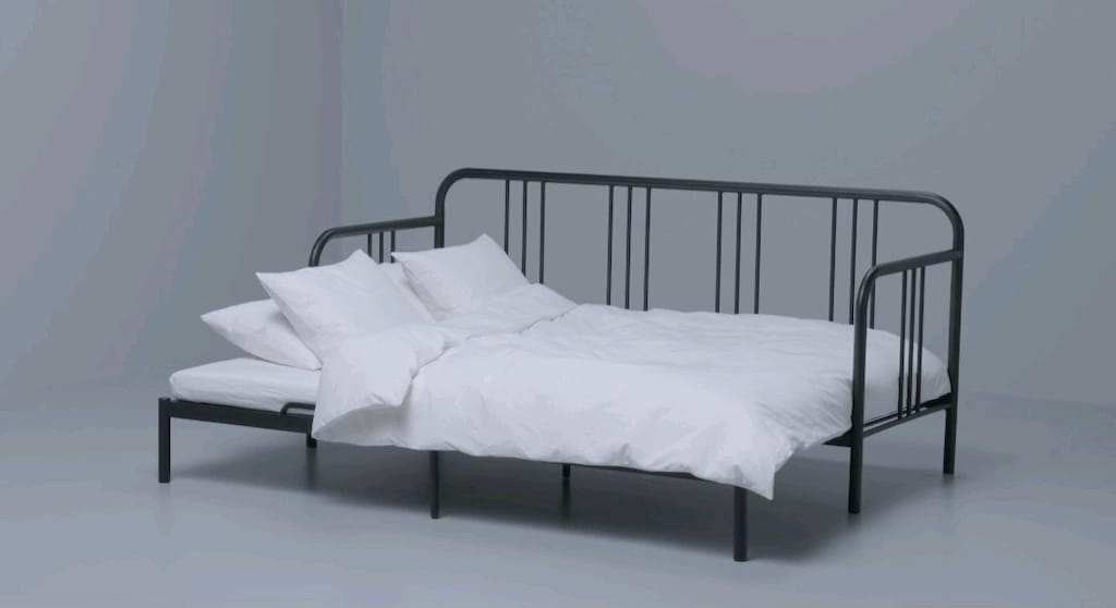 Sıfır Ayarında IKEA FYRESDAL Siyah Divan (Sadece 1 Kere Kullanıldı) - 3