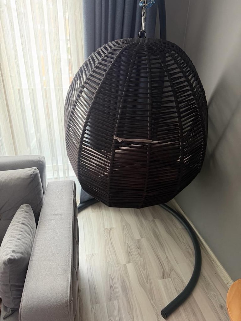 lüks tek kişilik balkon/ bahçe salıncağı - 3