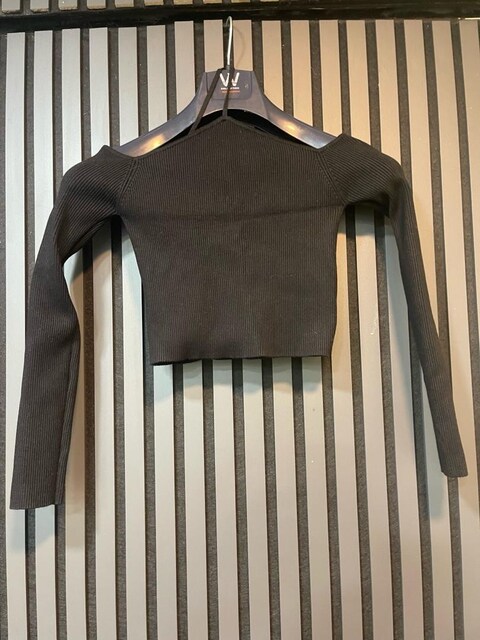 ZARA UZUN KOLLU CROP TOP