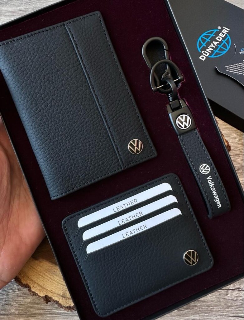 Volkswagen Deri Ruhsat Kabı Cüzdanı, Anahtarlık, Kredi Kartlık Üretim. - 6