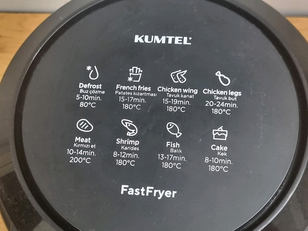 Kumtel{Fastfryer XXL HAF-01 Airfryer 5.5 lt Yağsız Fritöz} - 4