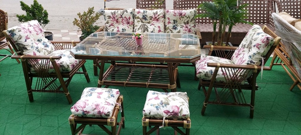 bambu balkon bahçe takımı - 7