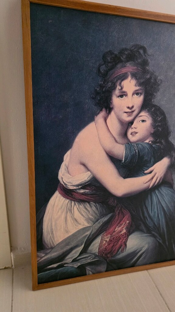 Vintage Ahşap çerçeve ve ahşap üstü sıvama tablo 52x72cm - 3