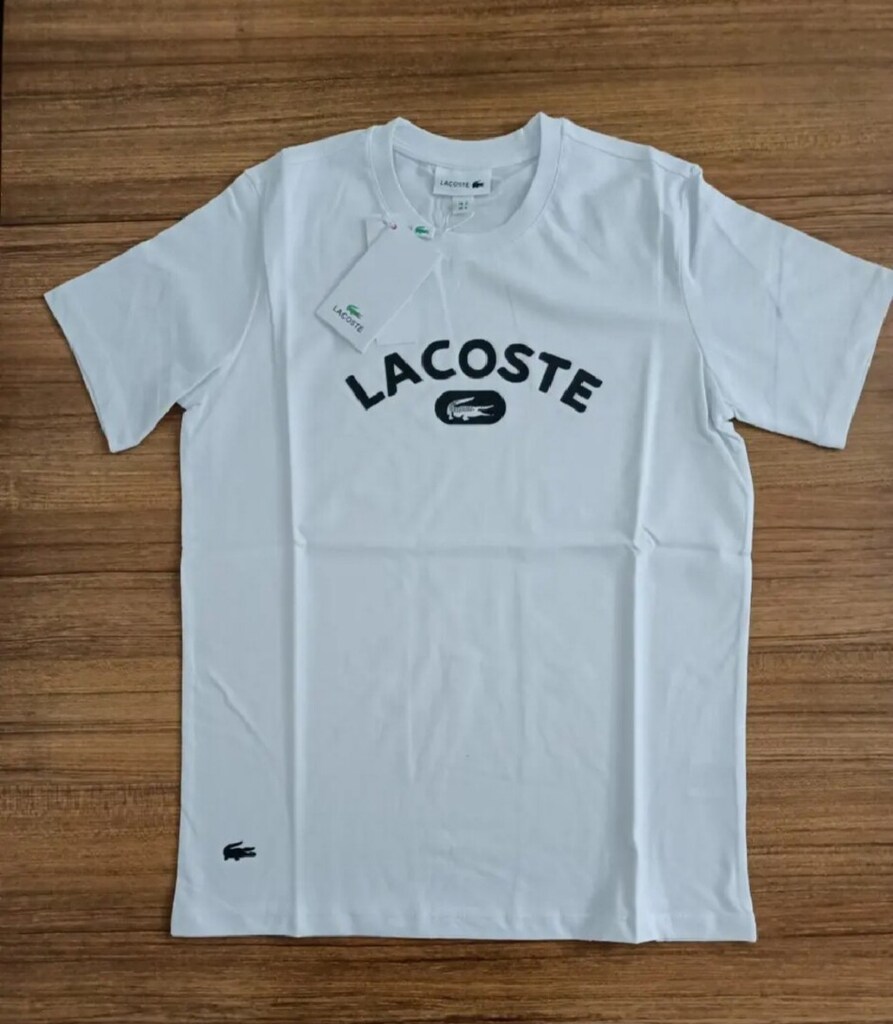 Lacoste silikon baskı logolu t-shirt