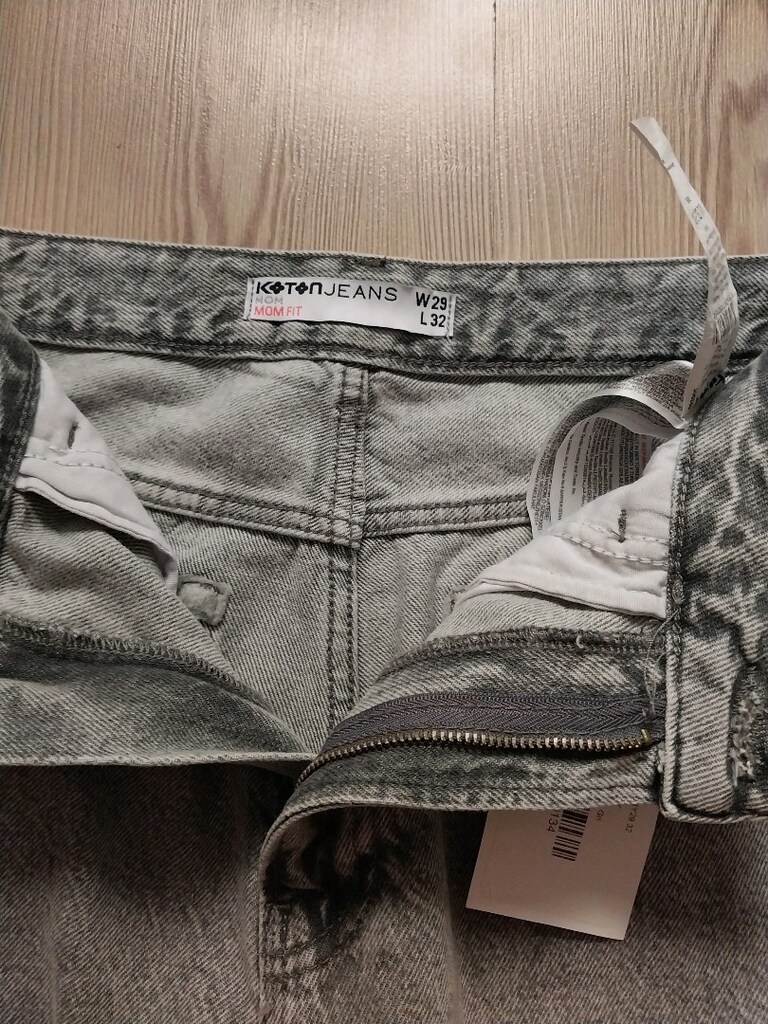 YENİ KOTON YÜKSEK BEL DÜZ PAÇA MOM JEANS 29-32 BEDEN - 5