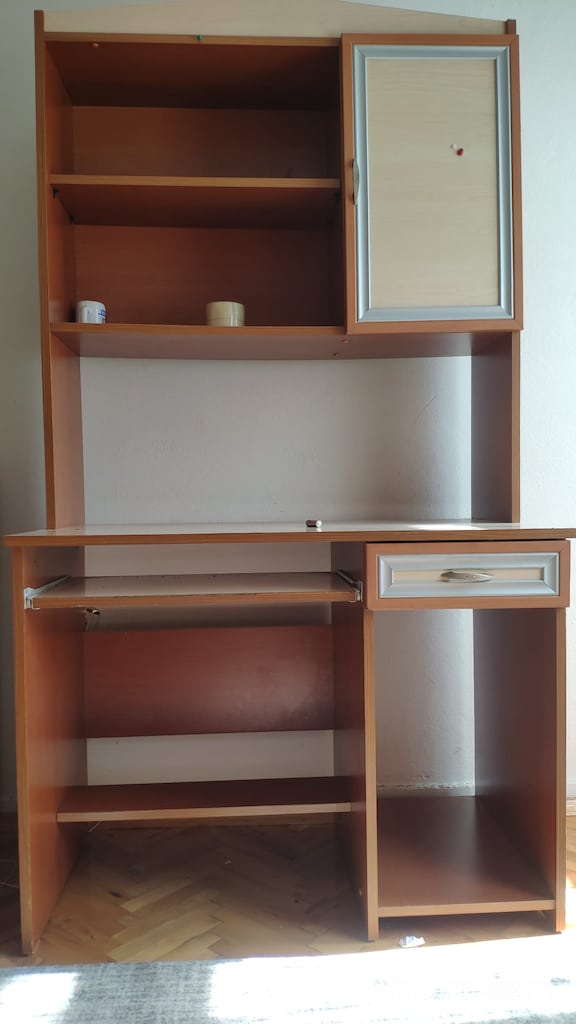 Kitaplıklı Çekmeceli Çalışma ve Bilgisayar Masası – Demonte - 2
