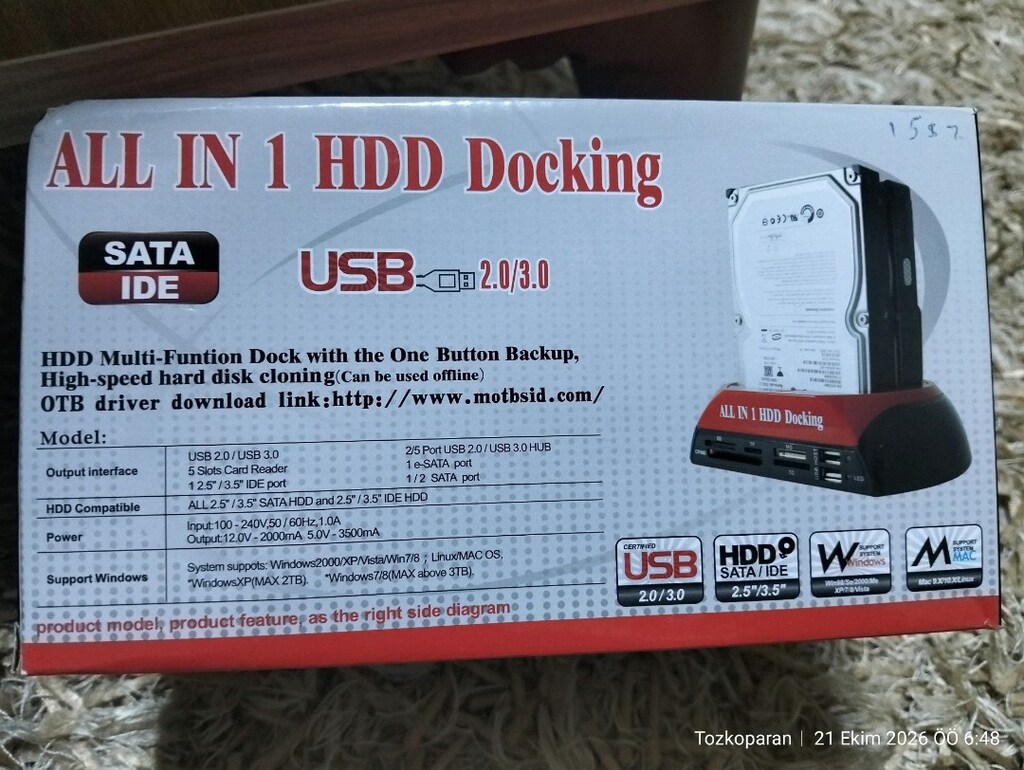 Sıfır Ayarında All in 1 HDD Docking - SATA / IDE Hard Disk Kutusu - 2