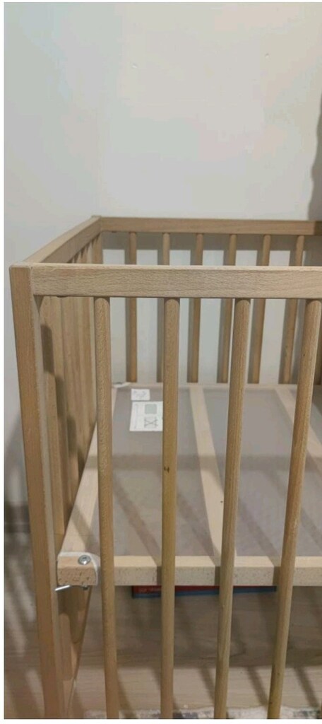 IKEA Sniglar Doğal Ahşap Bebek Beşiği ve Yatağı - Demonte Hazır - 7
