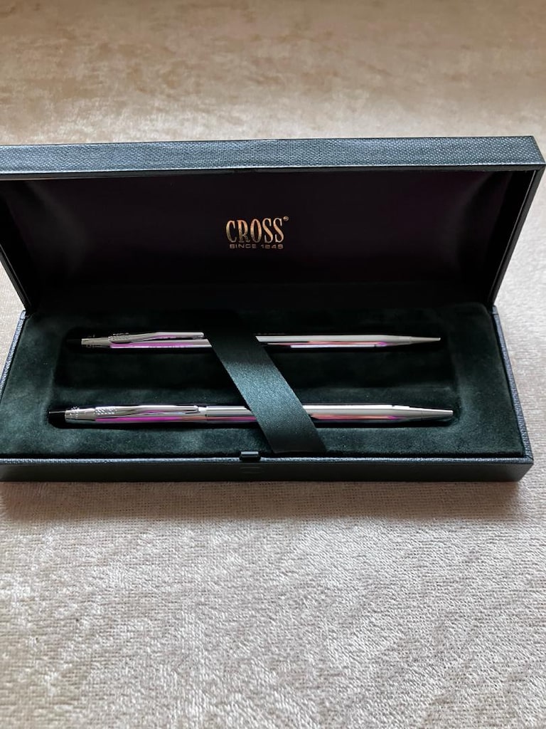 CROSS 3502 clasic krom parlak tükenmez ve kurşunkalem ikili set - 2