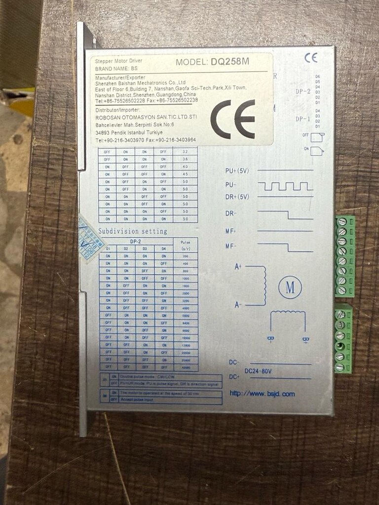 BS (Shenzhen Mechatronics DQ258M model 2 fazlı mikrostep motor sürücü - 2