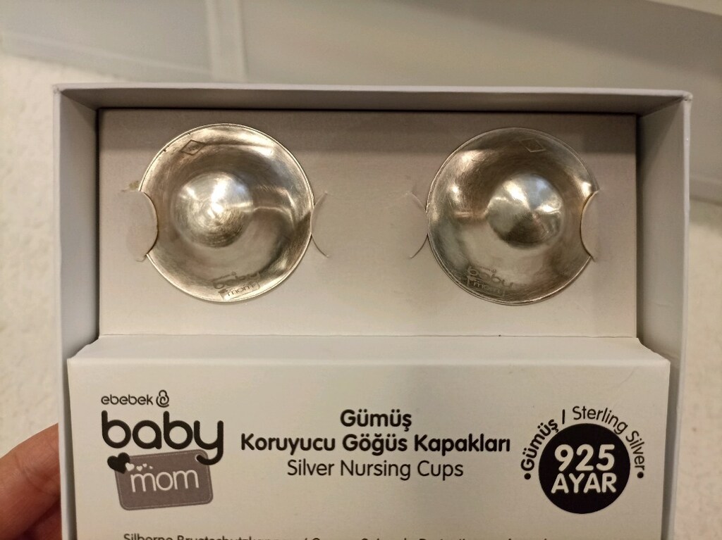 E bebek Bayb Mom Gümüş Koruyucu Göğüs Kapakları 925 Ayar - 2
