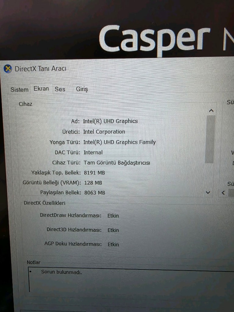 CASPER İ7 ( 12 NESIL ) 16 GB RAMLI SORUNSUZ LAPTOP - 4
