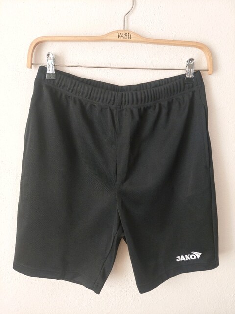 Jako beli lastikli cepli Siyah Spor Şort