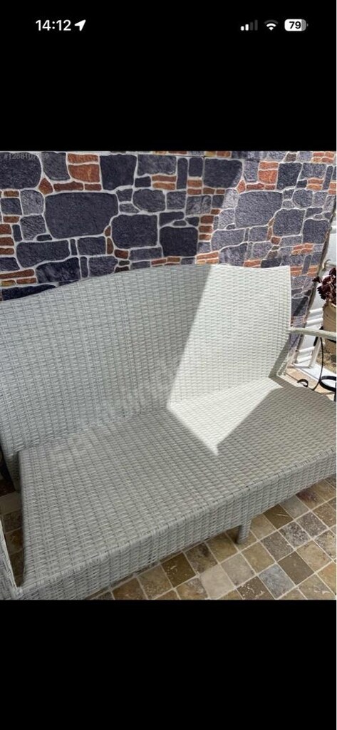 rattan bambu bahçe koltuğu - 4