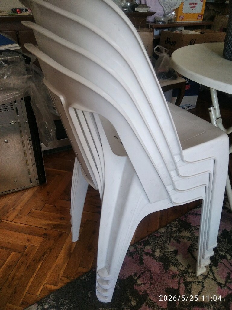 Estella Beyaz Plastik Sandalye- Açıklama Altta - 4