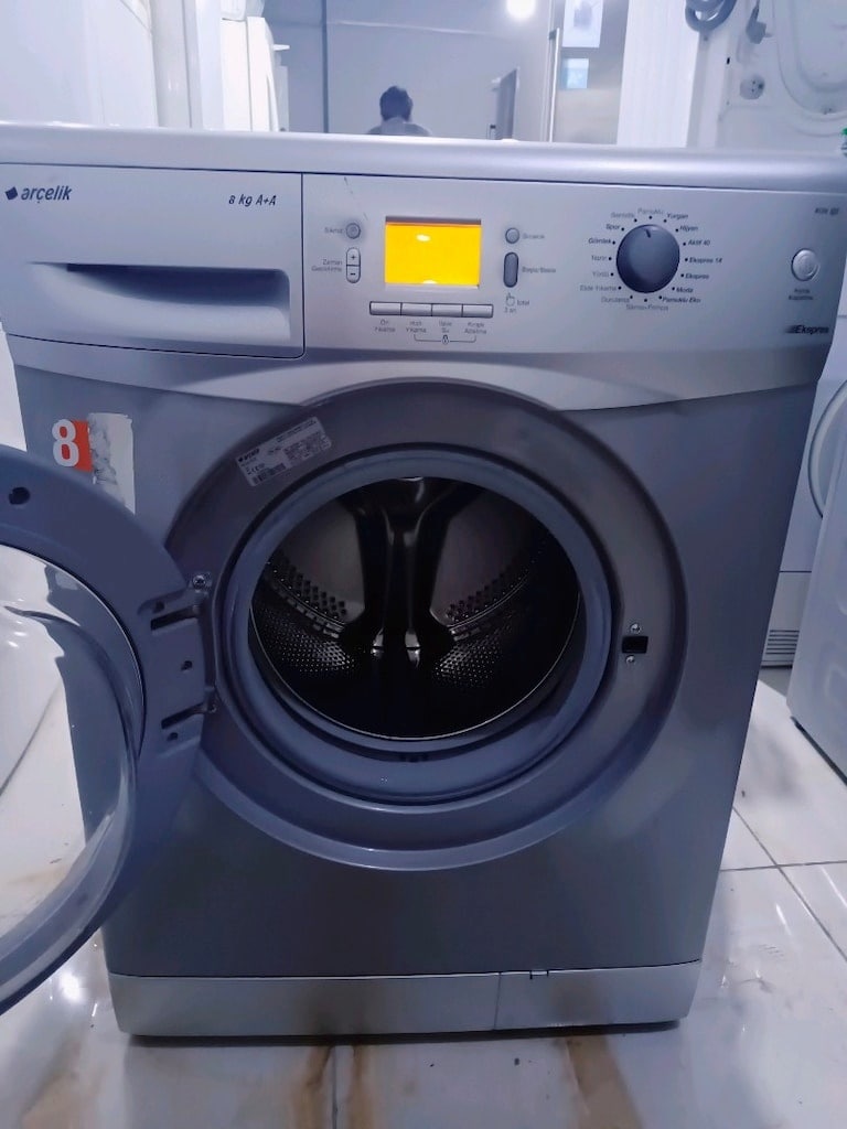 6.000 TL Etkin Arçelik gri 8 Kg yeni nesil çok temiz çamaşır makinesi - 5