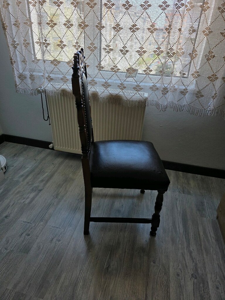 eski tip klasik ham ahşap sandalye 1 adet sağlam temiz sorunsuz - 7