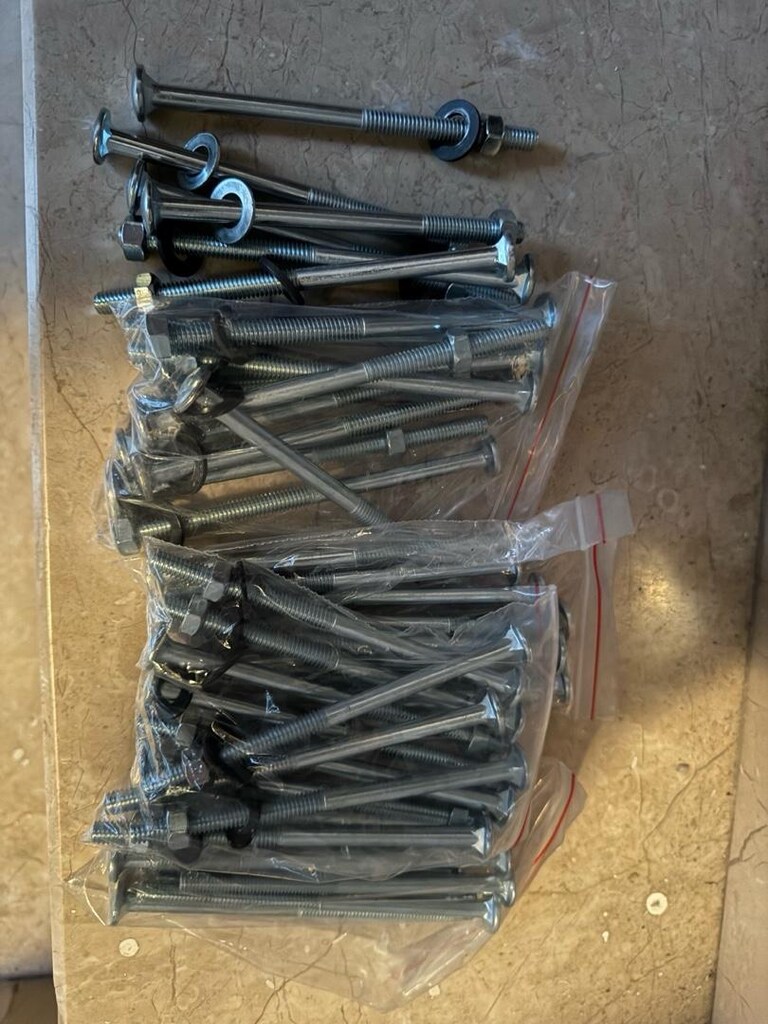 13 cm 13 lük saplama vida somun ve pul - 2