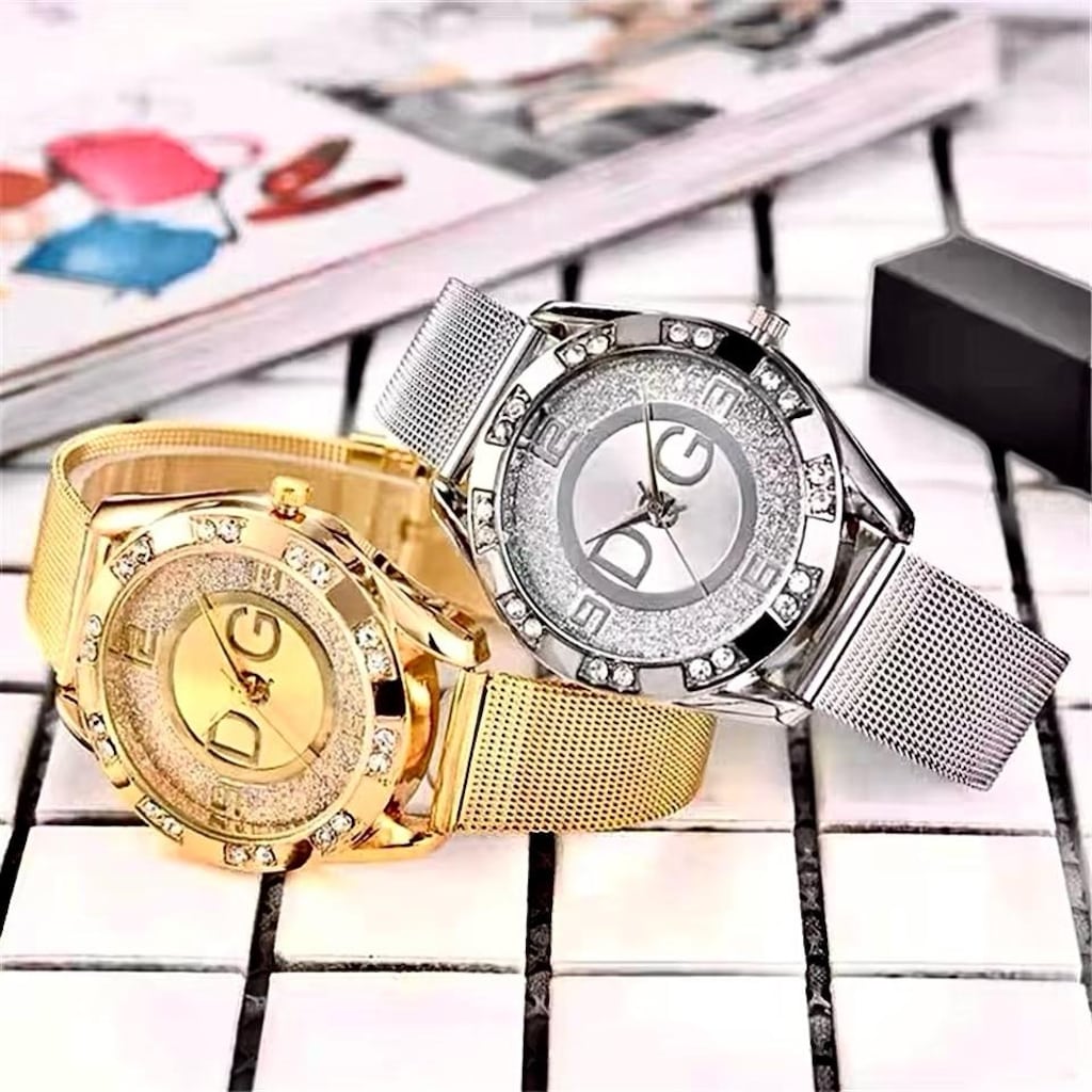 ‼SIFIR/İTHAL/DOLCE&GABBANA,18K Komple Altın Kaplı,Swarovski Taş Detay - 8