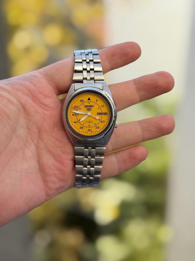 seiko 5 otomatik sarı saat - 3