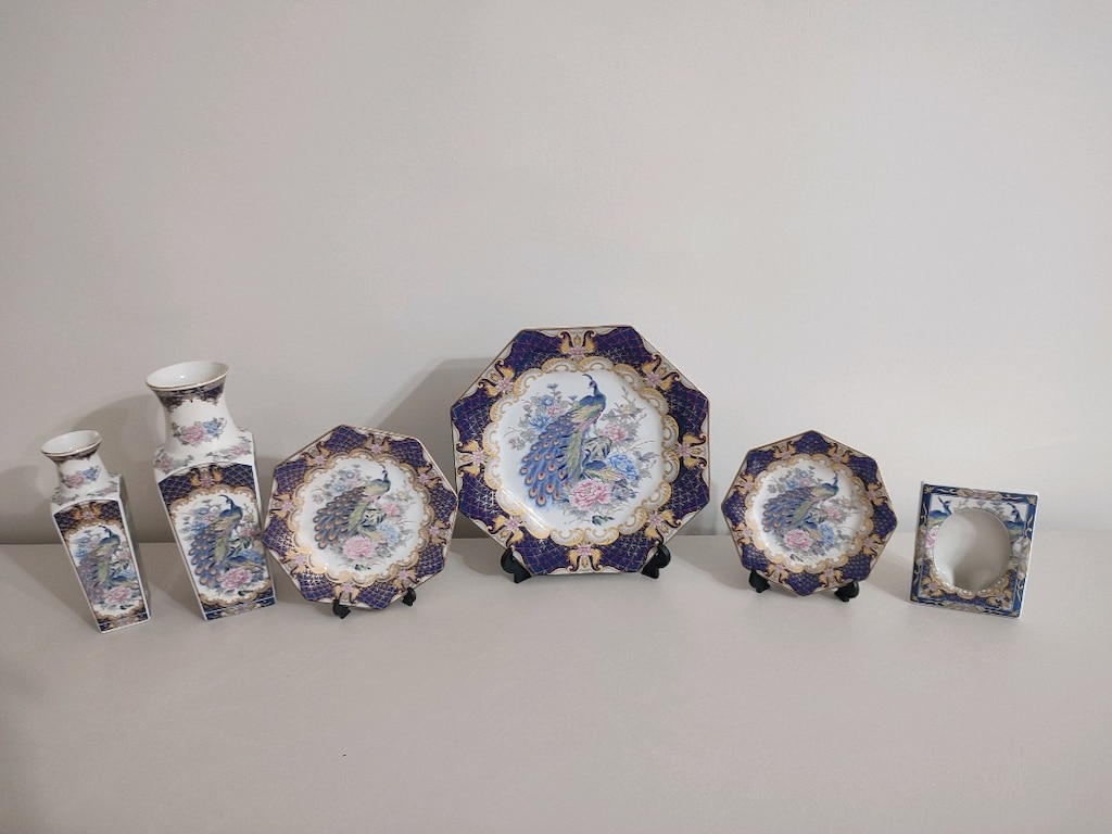 Tozan Japan Orijinal Tavus Kuşu Desenli Dekoratif Set - 12