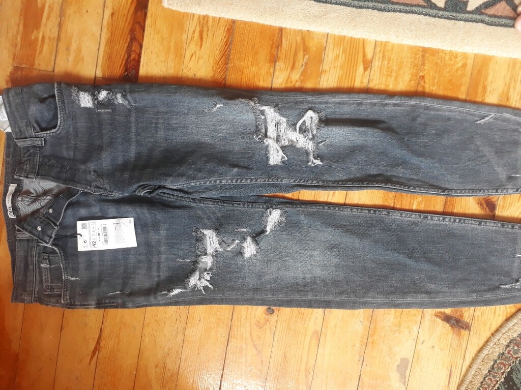 pantolan kot zara sıfır 42 beden bay bayan - 4