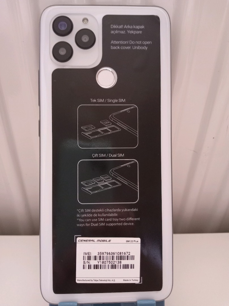GENERAL MOBİLE GM 22 PLUS BEYAZ RENK 4 GB RAM 128 GB HAFIZA General M - 13