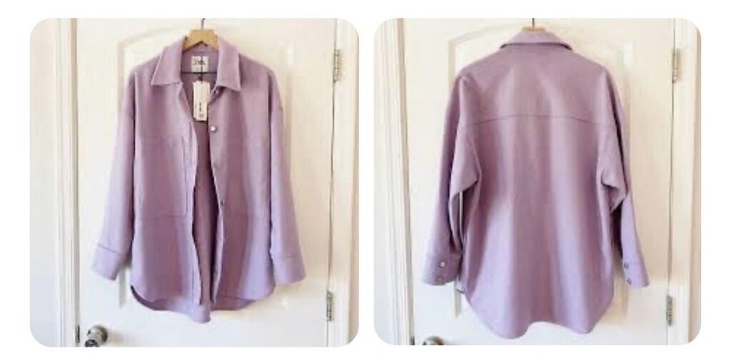Zara Lila Oversize Gömlek - L beden - 4