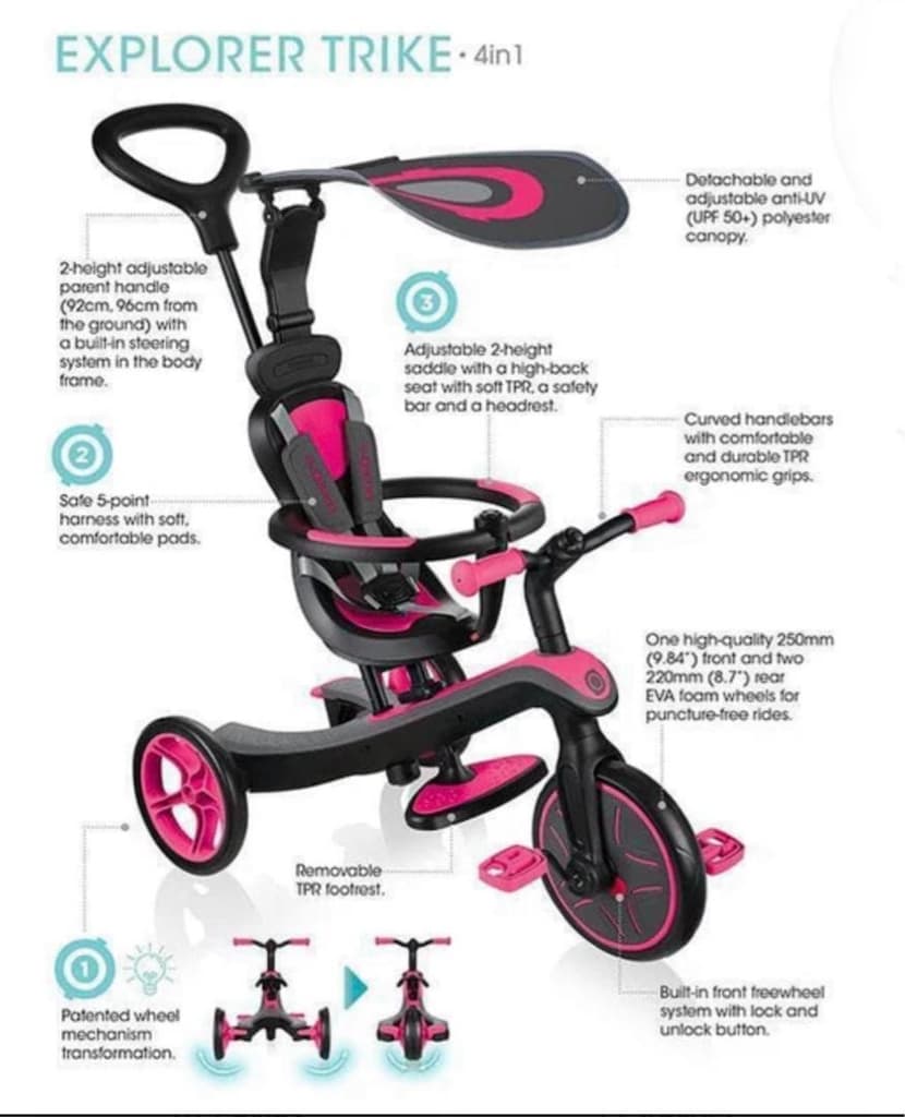 Globber Explorer Trike 4 in 1 - 3