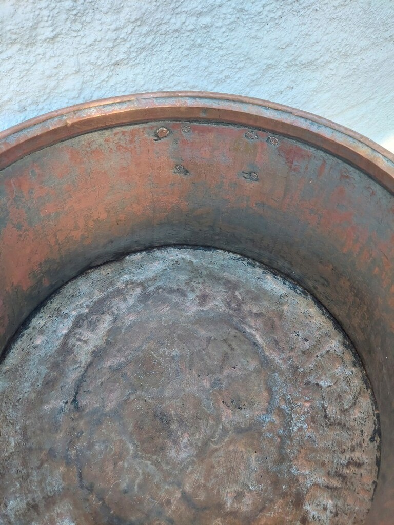 Küpeşteli Bakır Kazan Sağlam - 5