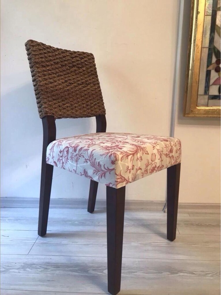 Beymen Home Laura Ashley Döşemeli Doğal Rattan Masa Sandalye - 9