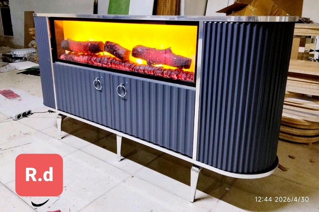 imalattan sıfır Şömineli bluetooth tv ünitesi Konsol - 4