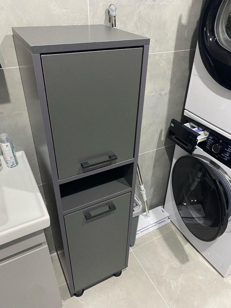 Kirli Sepetli Çok Amaçlı Banyo Dolabı - 2