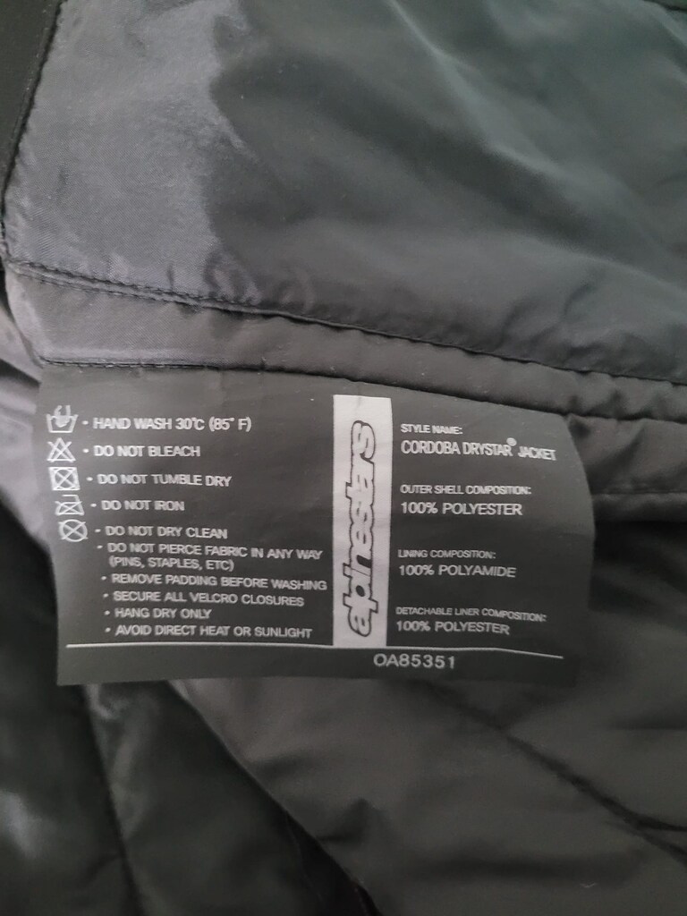 *TEMİZ* ALPINESTARS CORDOBA DRYSTAR 4 MEVSIM MOTOSİKLET MONTU - 14