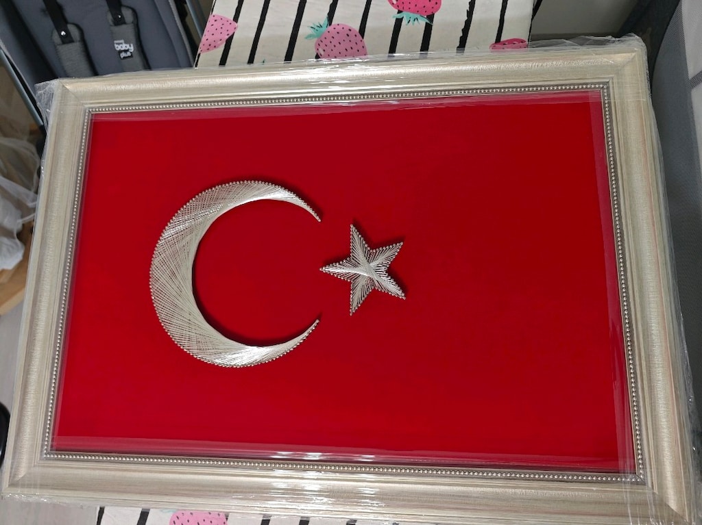 Türk Bayrağı Filografi 40×60 Sıfır Ürün - 2