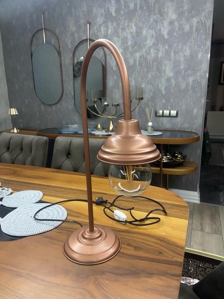 ABAJUR LAMBA BAKIR RENK TASARIM ÜRÜN - 2