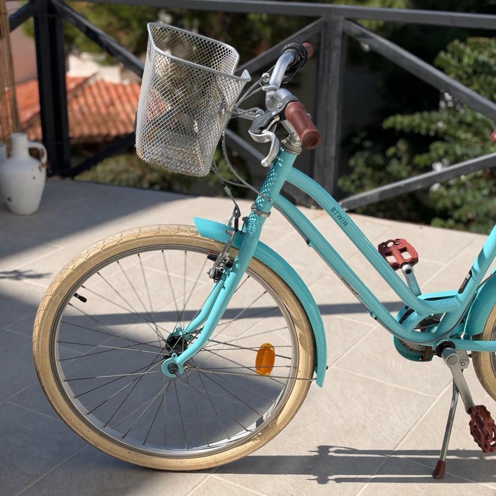 Decathlon Btwin 500 24 jant sepetli çocuk şehir bisikleti - 13