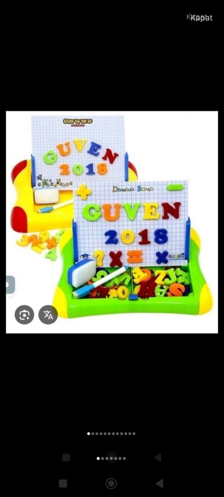 Manyetik yazı tahtası tangram harf rakam eğitici oyuncak - 18