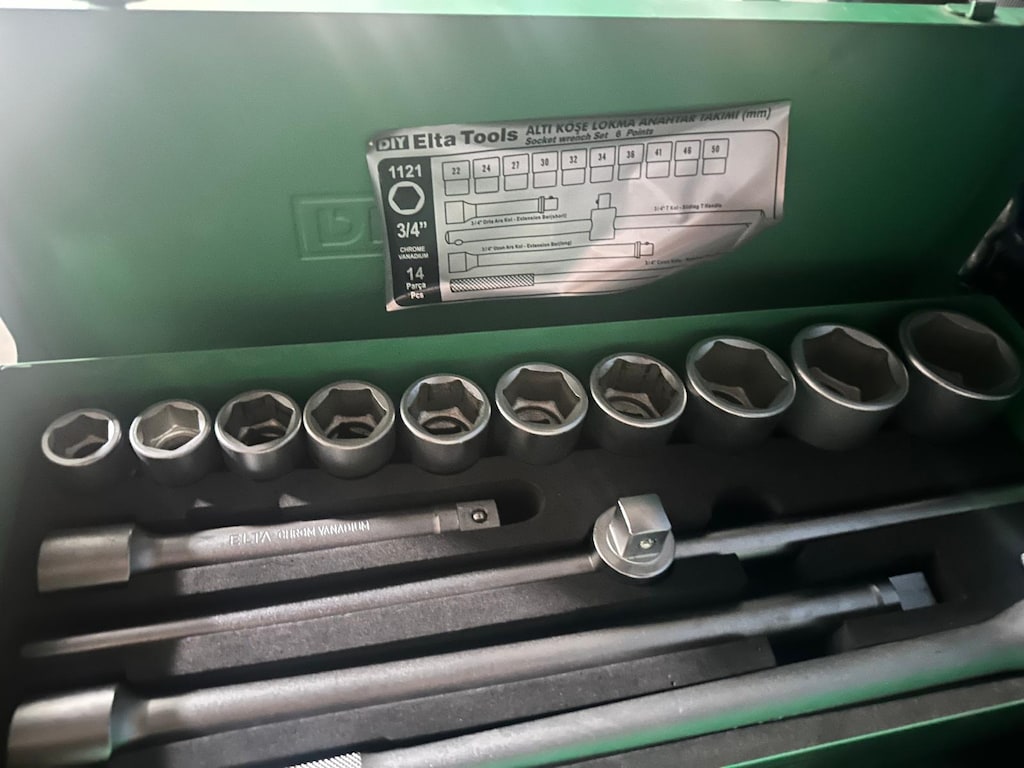 Elta Tools 3/4” 14 Parça Lokma Anahtar Takımı – Metal Çantalı