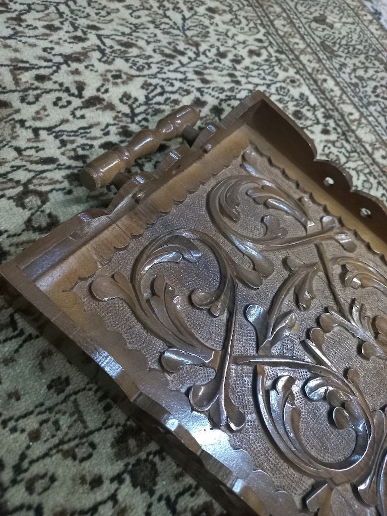 Antika Ahşap Tepsi - 4