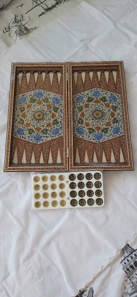 iran el yapımı Kakmalı tavla tahtası - 4