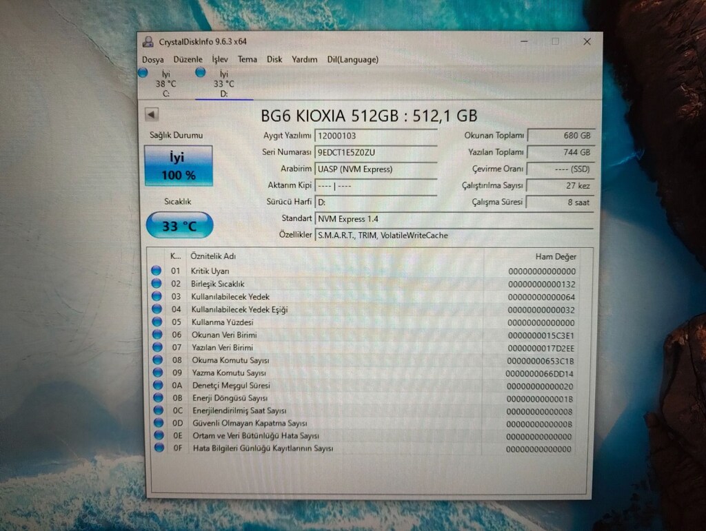Kioxia BG6 512GB 2230 M.2 SSD - 5,000MB/s - 4,440MB/s - 3